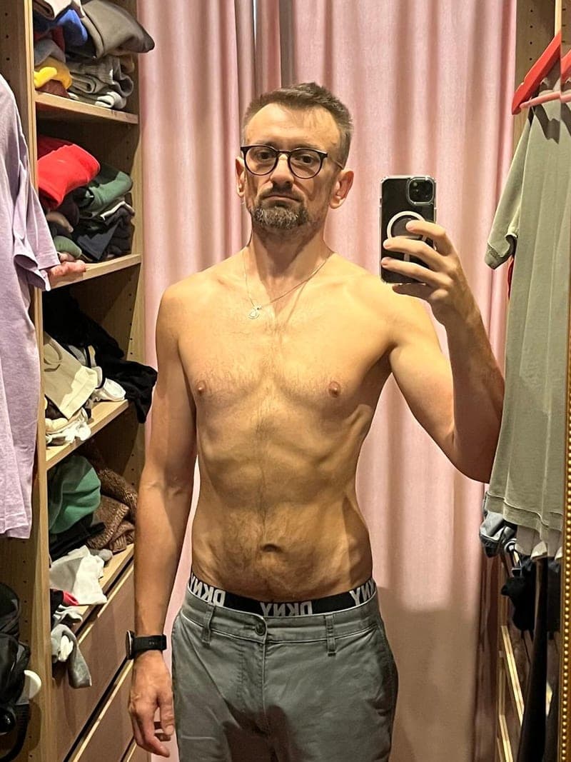 Michał po redukcji - zdjęcie sylwetki na koniec opisywanego okresu